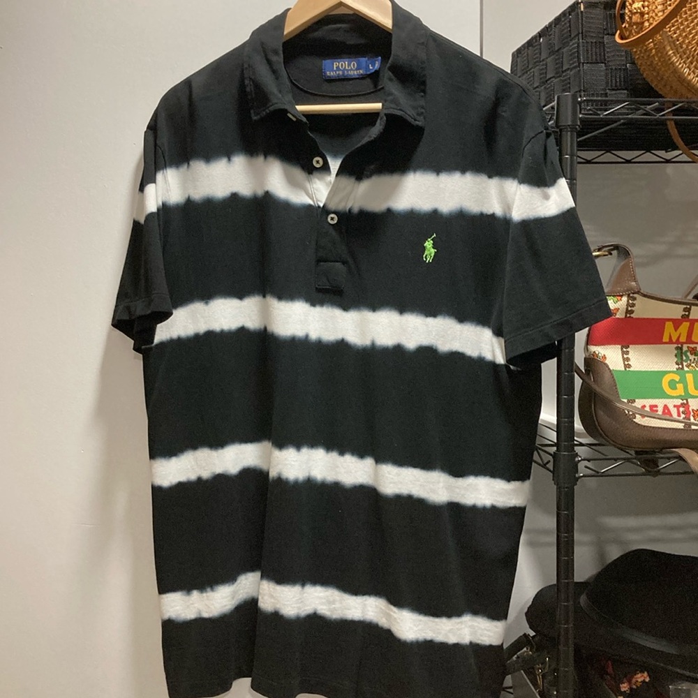 Ralph Lauren Polo Size L (black / white / lime green)
